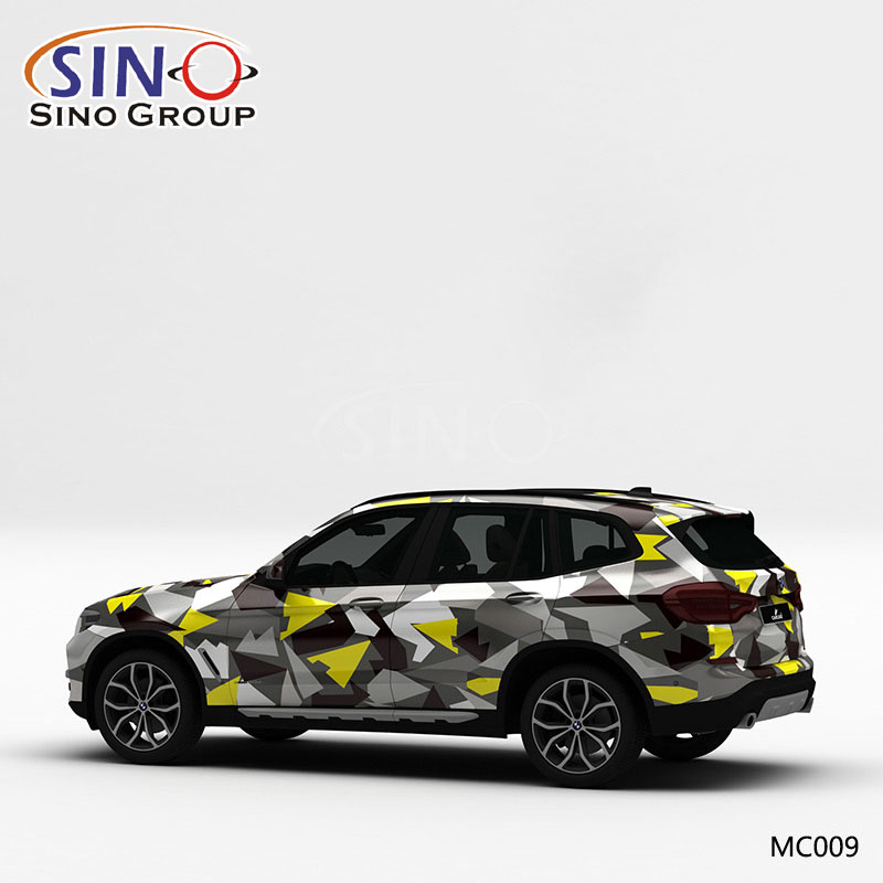 MC009 Pattern Plaid Camouflage Высокоточная печать Индивидуальная автомобильная виниловая пленка