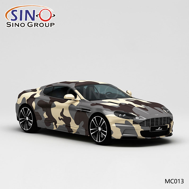 MC013 Pattern Desert Camouflage Stampa ad alta precisione Involucro in vinile per auto personalizzato