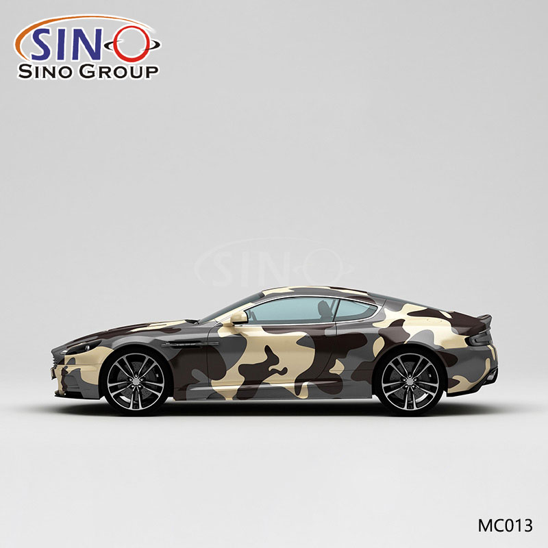 MC013 Muster Desert Camouflage Hochpräzisionsdruck Kundenspezifische Auto-Vinylfolie