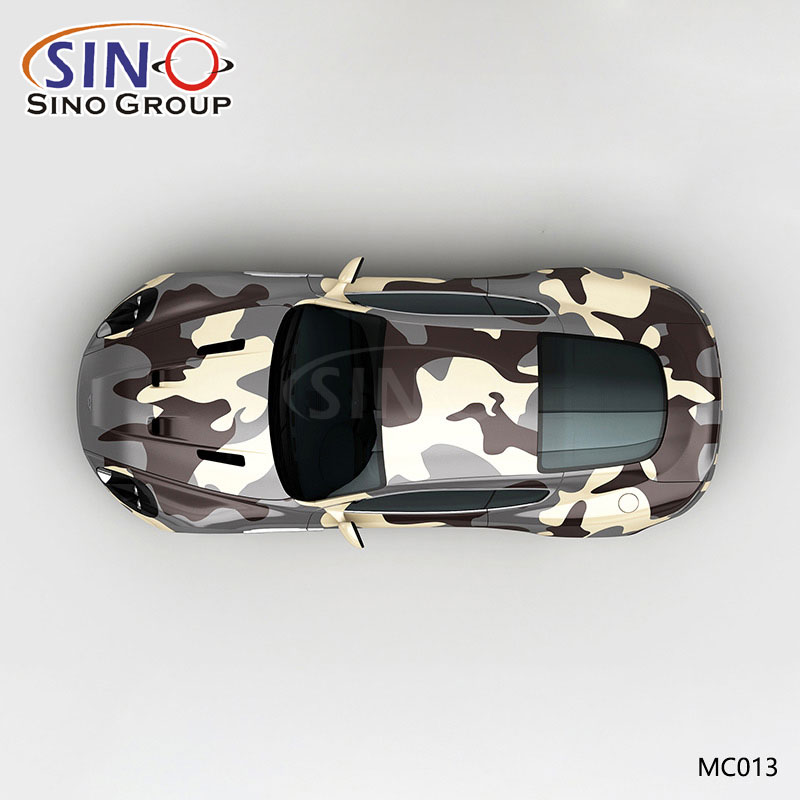 MC013 Padrão Camuflagem do deserto Impressão de alta precisão Envoltório de vinil personalizado para carro