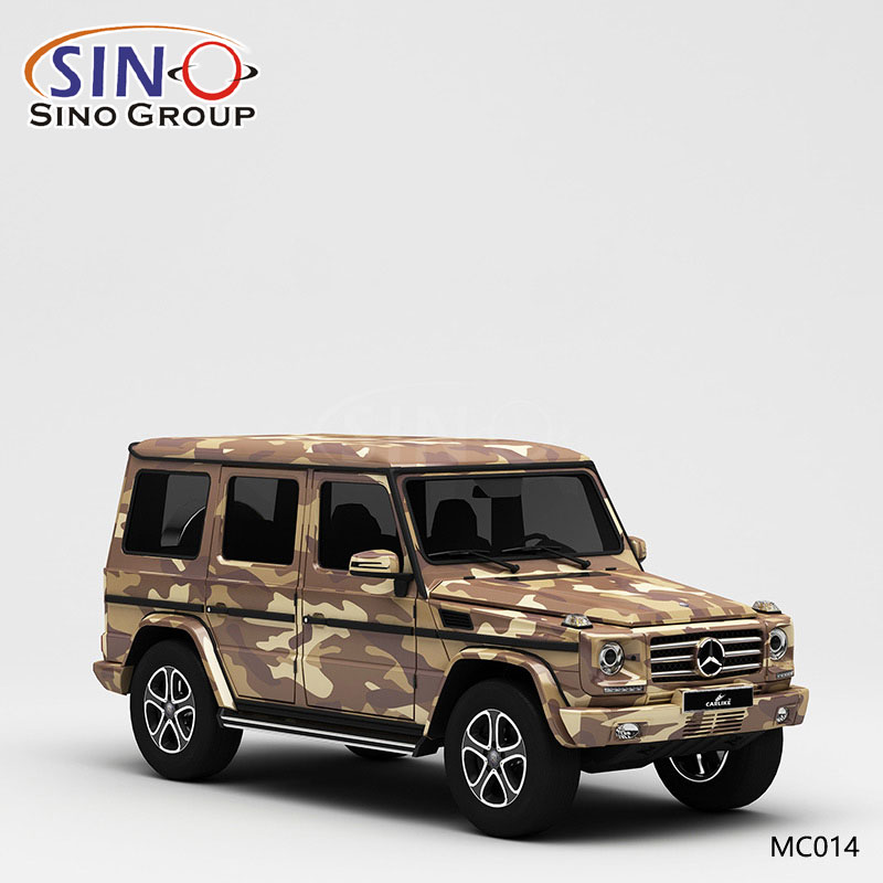 MC014 نمط الصحراء التمويه طباعة عالية الدقة التفاف الفينيل سيارة مخصصة