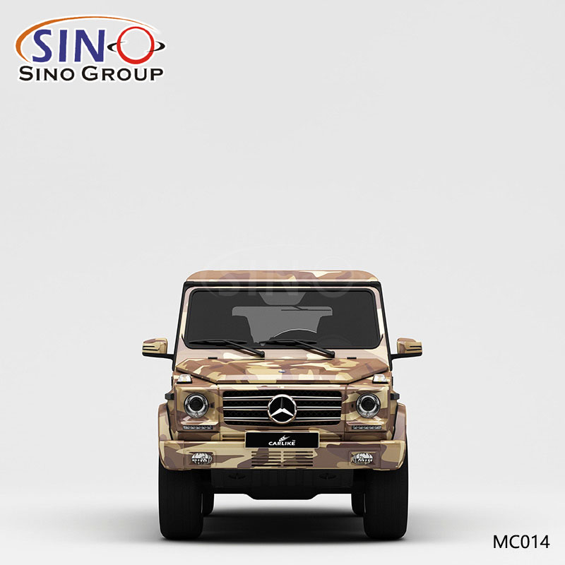 MC014 Padrão Camuflagem do deserto Impressão de alta precisão Envoltório de vinil personalizado para carro