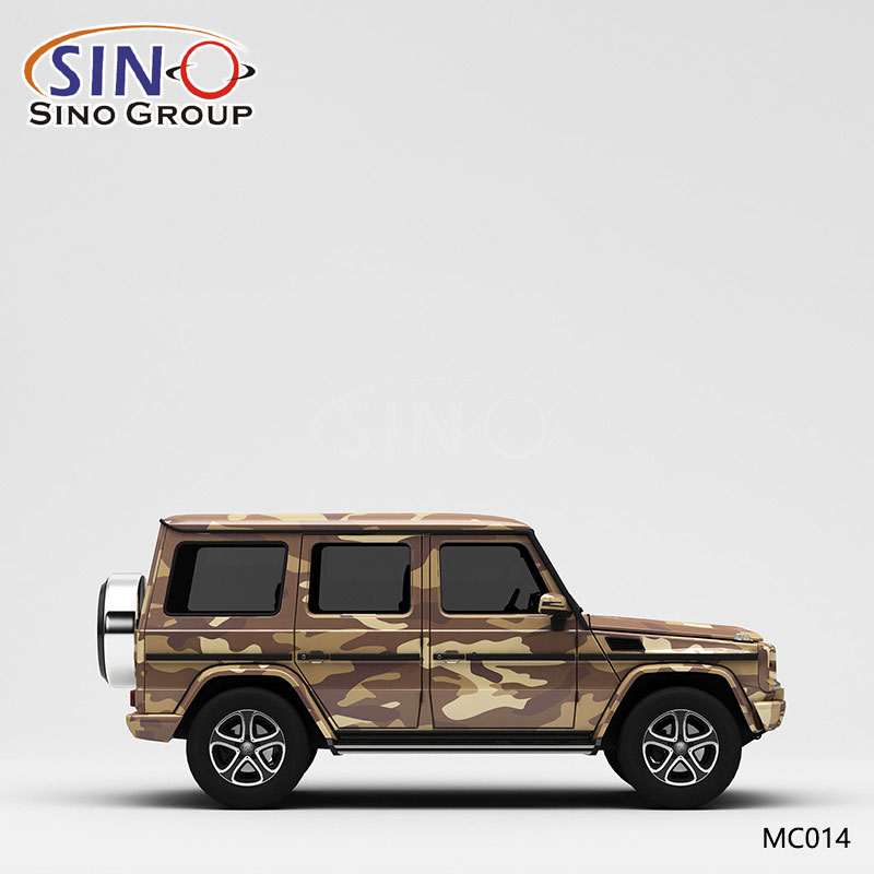 MC014-Muster Desert Camouflage Hochpräziser Druck Kundenspezifische Auto-Vinylfolie