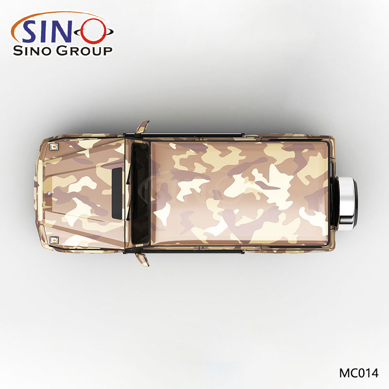 MC014 Pattern Desert Camouflage Stampa ad alta precisione Involucro in vinile per auto personalizzato