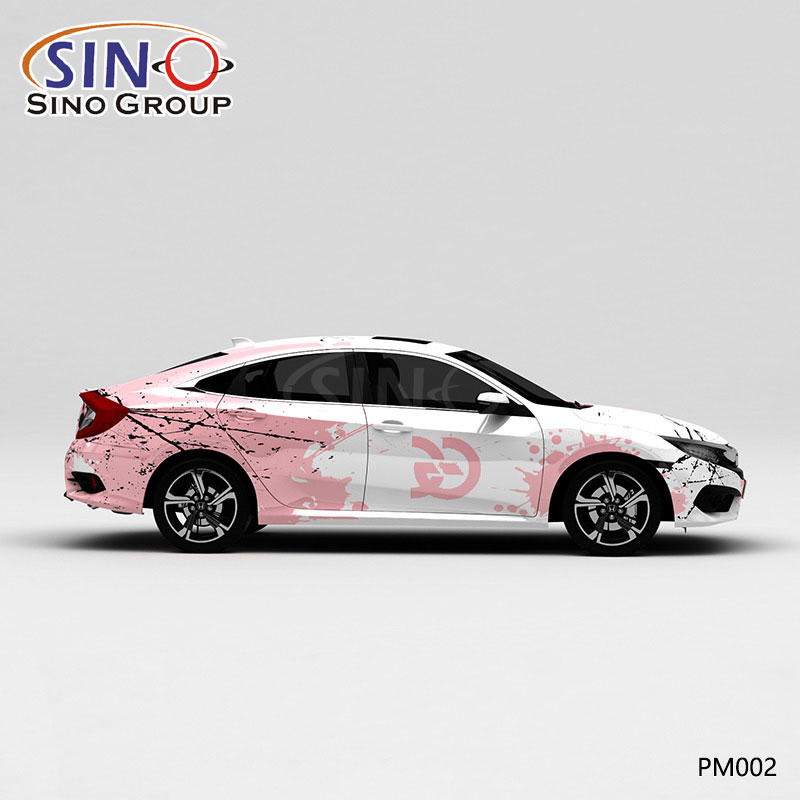 PM002 Pattern White Powder Splash Ink Высокоточная печать Индивидуальная автомобильная виниловая пленка