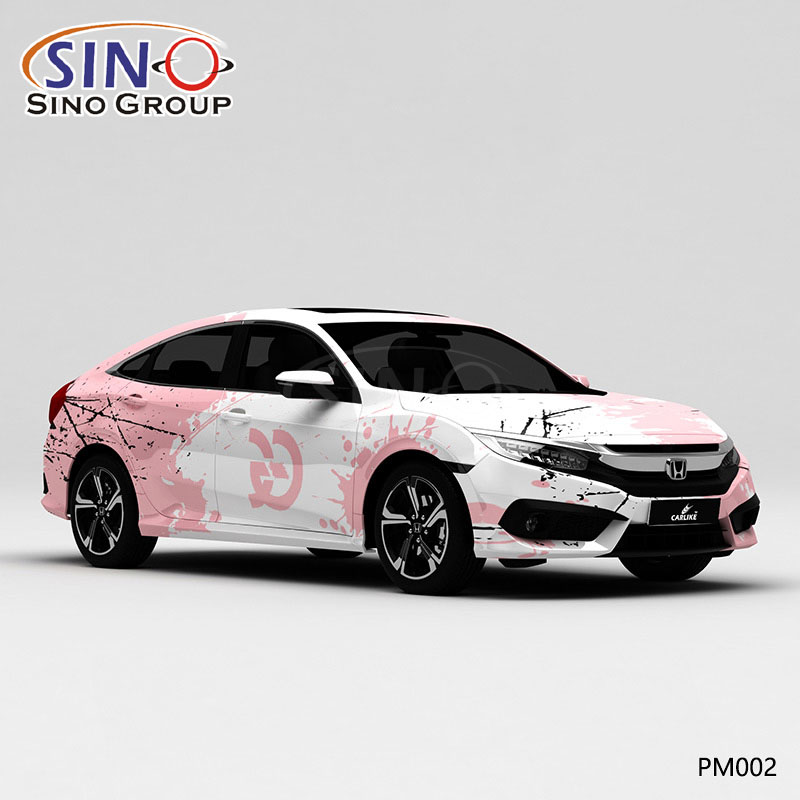PM002 Pattern White Powder Splash Ink High-precision Printing Customized Car Vinyl Wrap