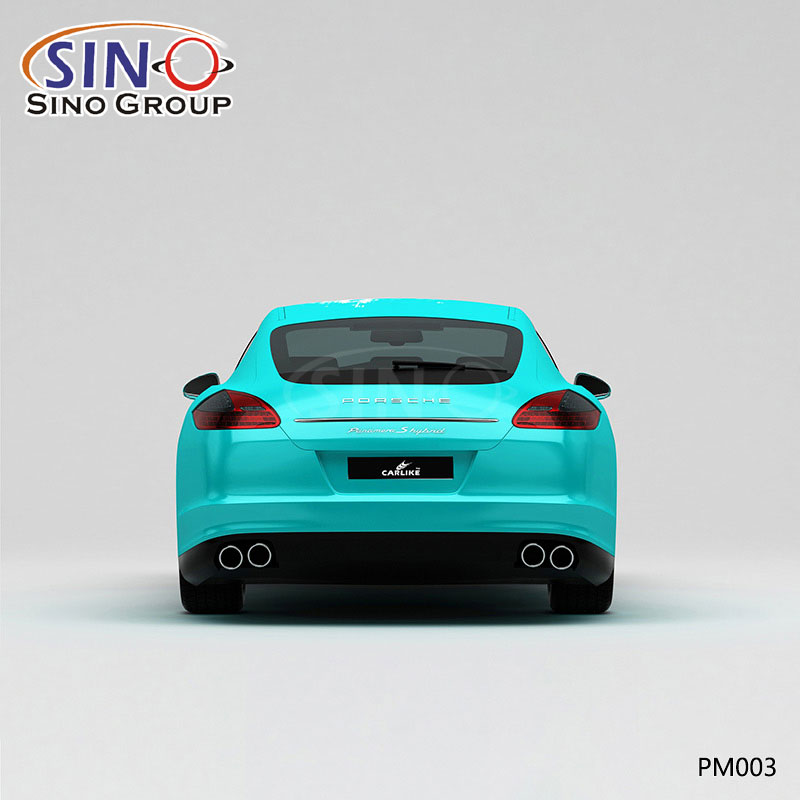 PM003 Padrão Branco e Azul Splash Ink Impressão de alta precisão Envoltório de vinil personalizado para carro