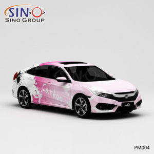 PM004 Desenli Renkli Sıçrama Mürekkebi Yüksek Hassasiyetli Baskı Özelleştirilmiş Araba Vinil Sargısı