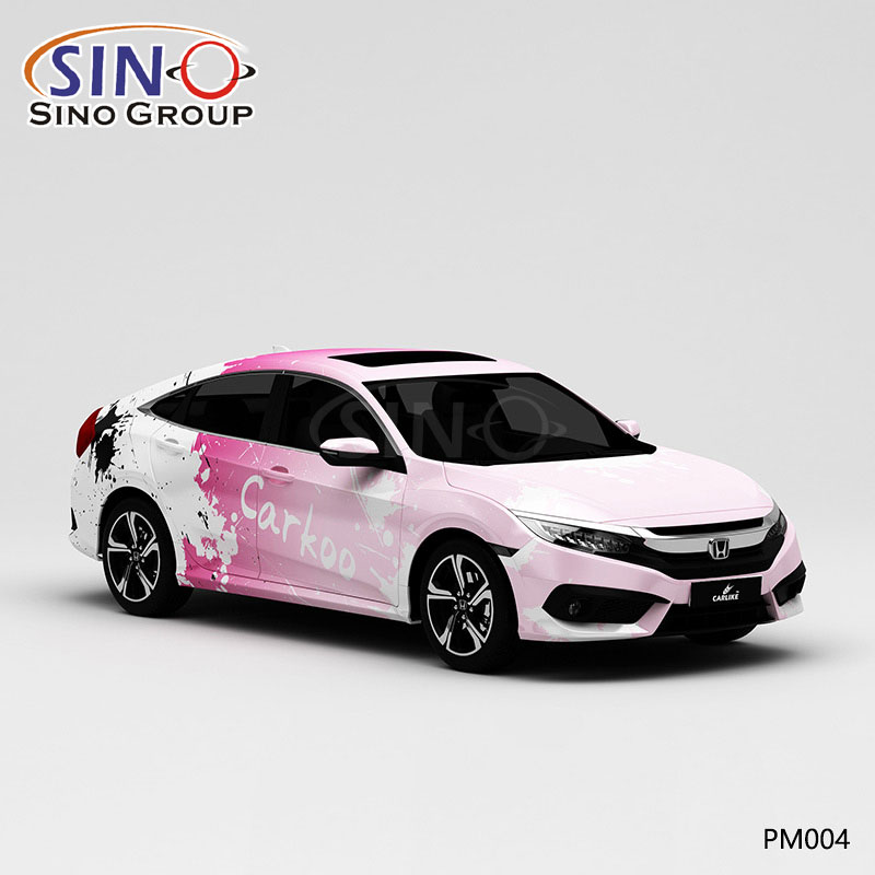 PM004 Padrão Color Splash Ink Impressão de alta precisão Envoltório de vinil personalizado para carro