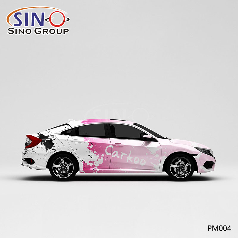 PM004 Padrão Color Splash Ink Impressão de alta precisão Envoltório de vinil personalizado para carro