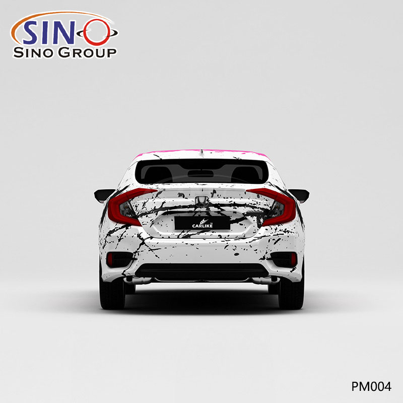 PM004 Padrão Color Splash Ink Impressão de alta precisão Envoltório de vinil personalizado para carro