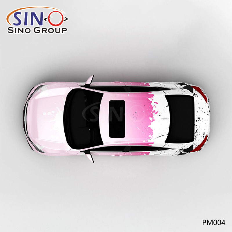 PM004 Pattern Color Splash Ink High-precision Printing Customized Car Vinyl Wrap
