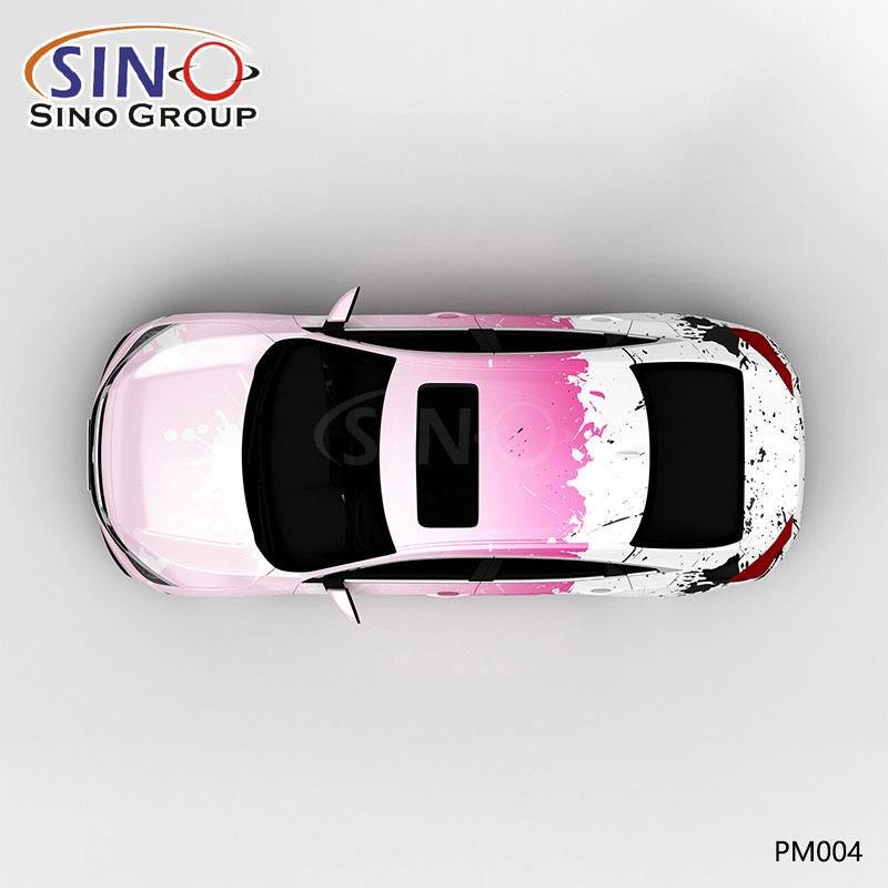 PM004 Pattern Color Splash Ink Высокоточная печать Индивидуальная автомобильная виниловая пленка