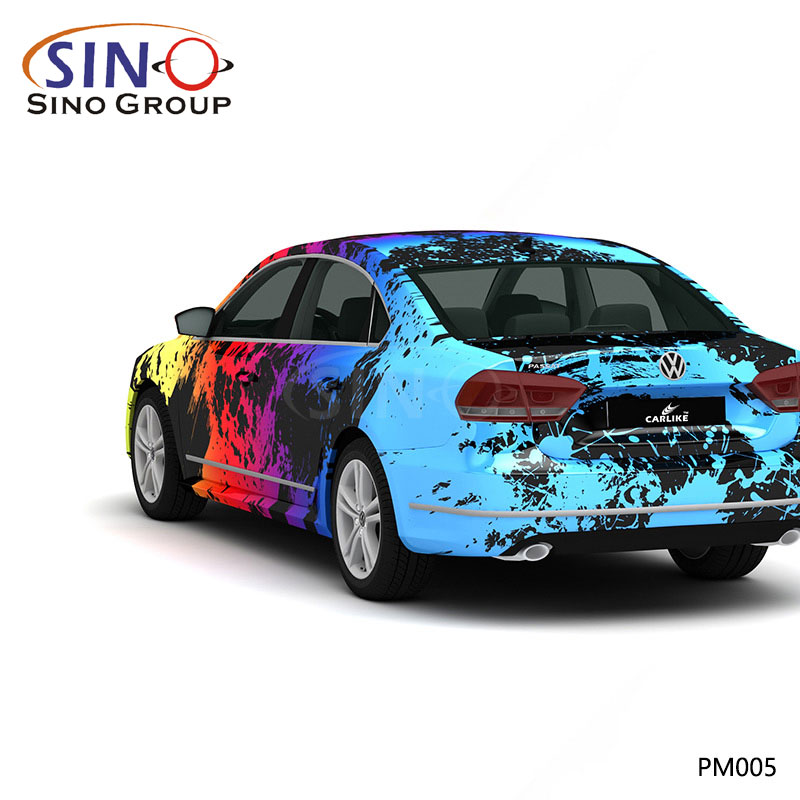 PM005 Model Renkli Splash Mürekkep Yüksek Hassasiyetli Baskı Özelleştirilmiş Araba Vinil Sargısı