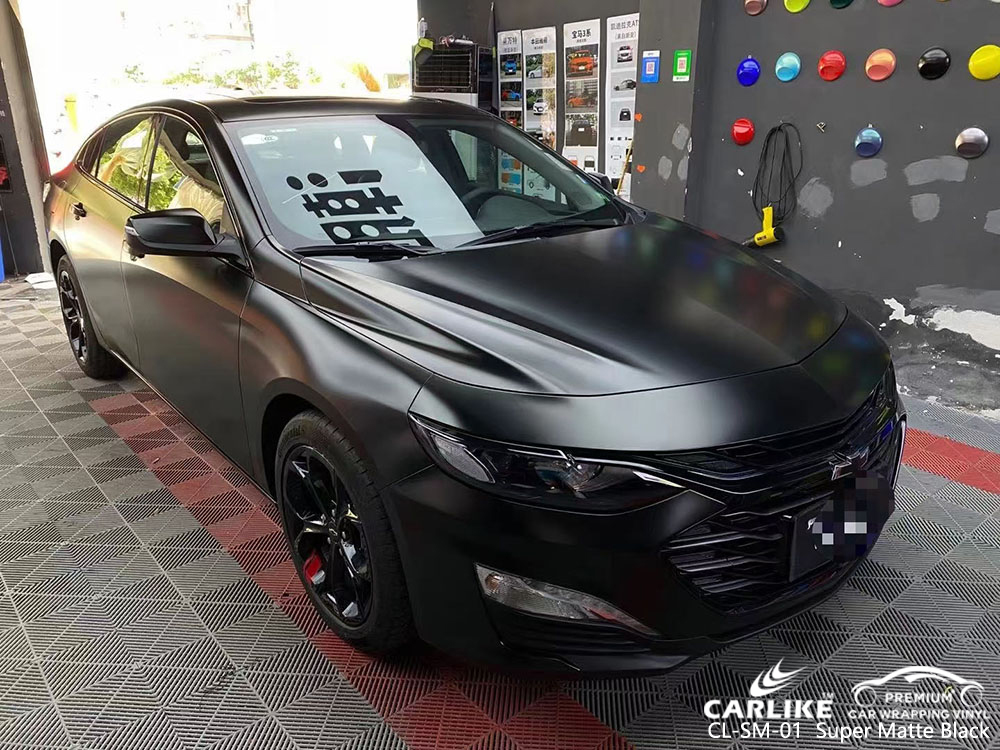 CL-SM-01 süper mat siyah vinil araç kaplama tedarikçisi CHEVROLET için