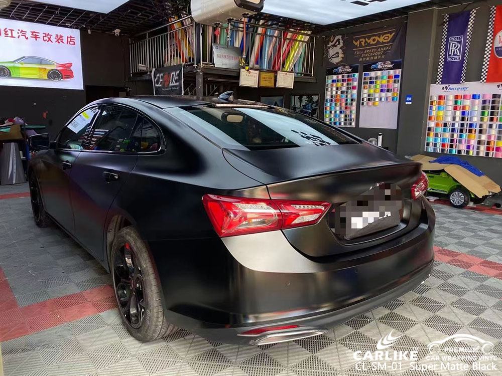 CL-SM-01 süper mat siyah vinil araç kaplama tedarikçisi CHEVROLET için