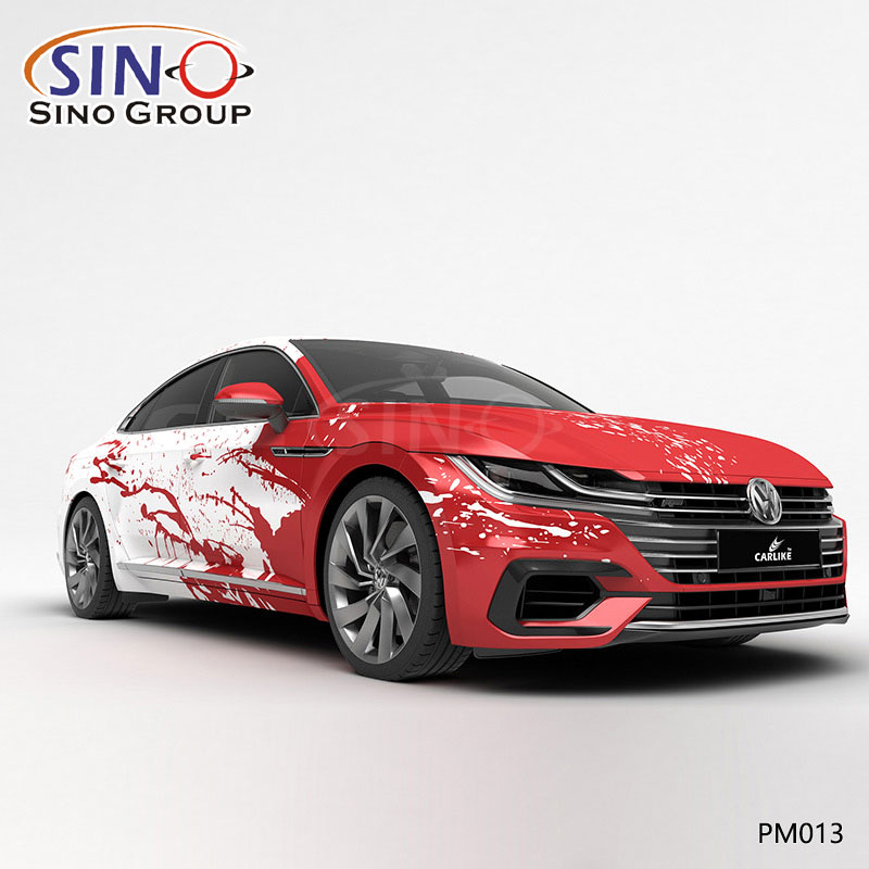 PM013 Pattern Blood And Ink Высокоточная печать Индивидуальная автомобильная виниловая пленка