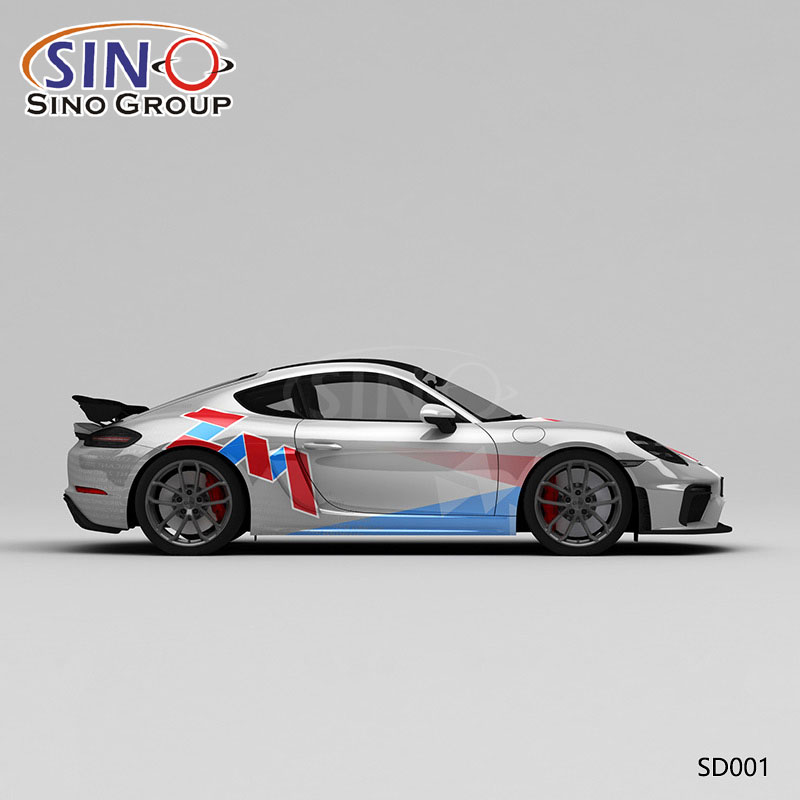 SD001 Desen ZM Sedora Çiçek Yüksek Hassasiyetli Baskı Özelleştirilmiş Araba Vinil Sargısı