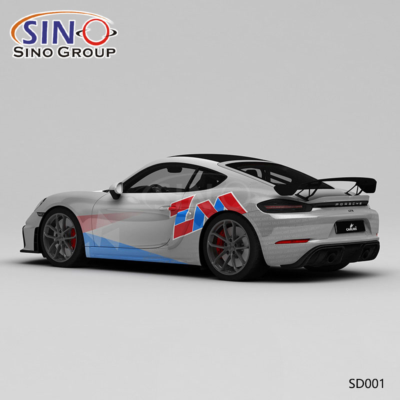 SD001 Desen ZM Sedora Çiçek Yüksek Hassasiyetli Baskı Özelleştirilmiş Araba Vinil Sargısı