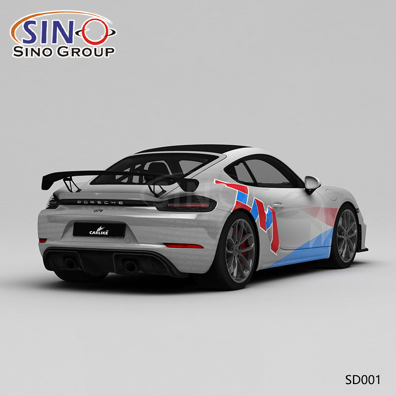 SD001 Desen ZM Sedora Çiçek Yüksek Hassasiyetli Baskı Özelleştirilmiş Araba Vinil Sargısı