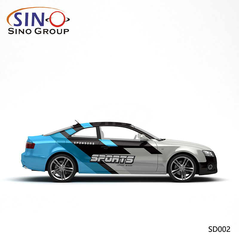 SD002 نمط Audi S Track طباعة عالية الدقة غلاف فينيل للسيارة مخصص