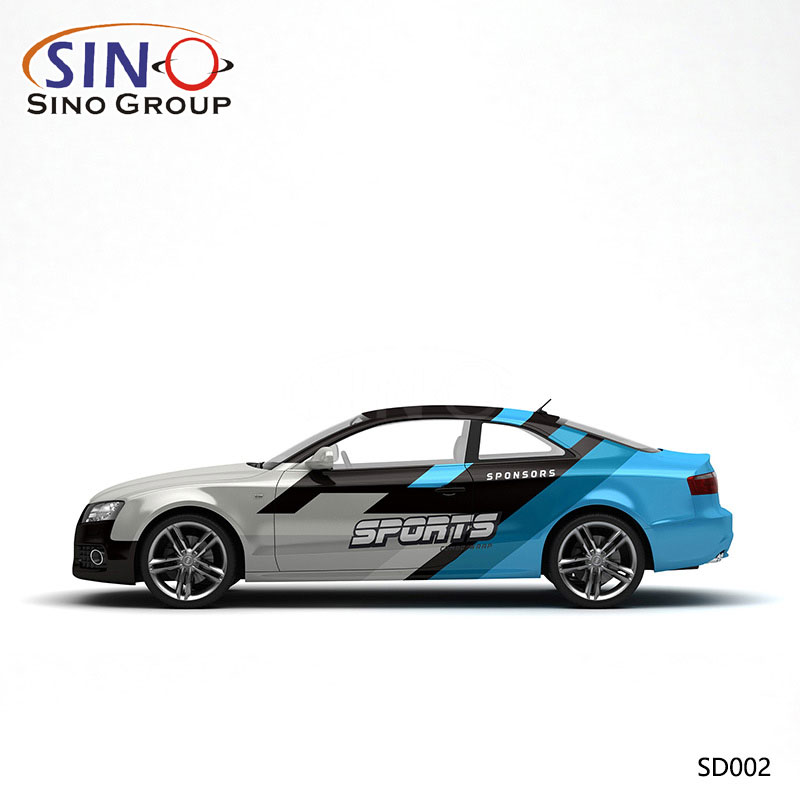 SD002 Pattern Audi S Track Высокоточная печать Автомобильная виниловая пленка на заказ