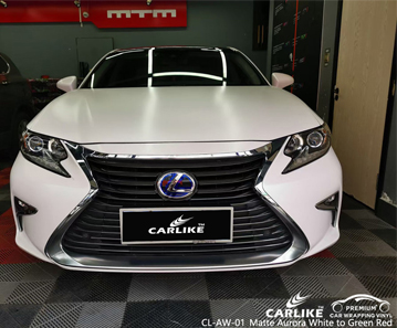 LEXUS için CL-AW-01 Mat Aurora Beyazdan Yeşile Kırmızı vinil araç kaplama fabrikası