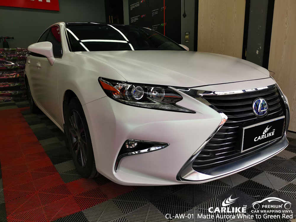 CL-AW-01 Mat Aurora Beyazdan Yeşil Kırmızıya vinil LEXUS için araç kaplama fabrikası