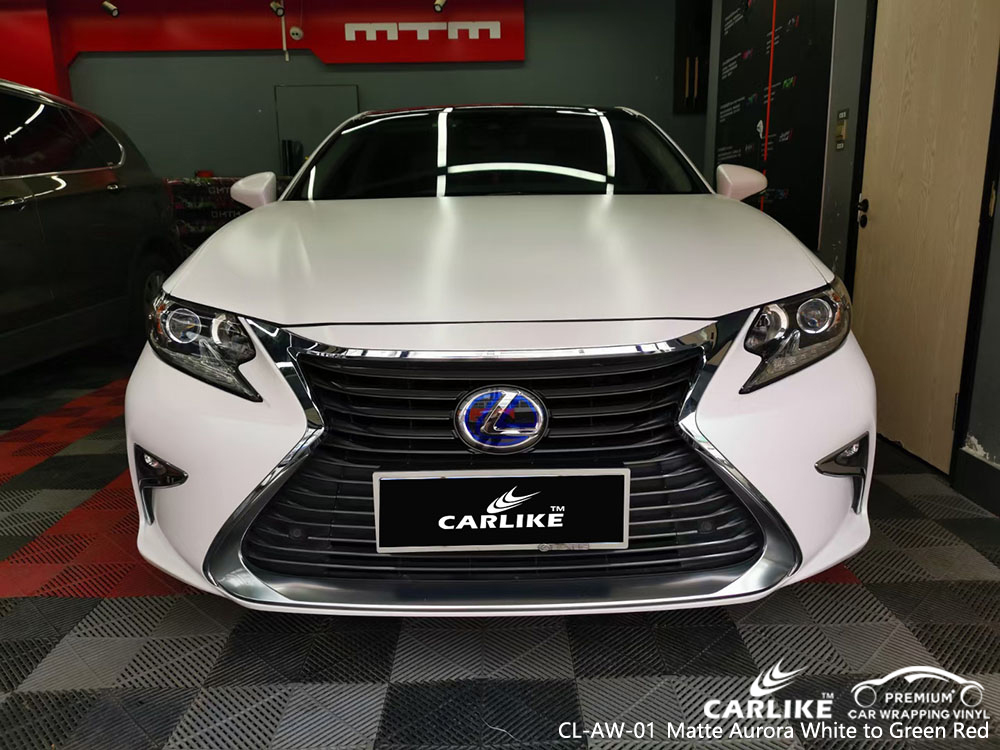 CL-AW-01 Mat Aurora Beyazdan Yeşil Kırmızıya vinil LEXUS için araç kaplama fabrikası