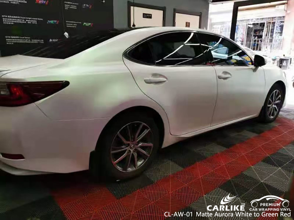 CL-AW-01 Mat Aurora Beyazdan Yeşil Kırmızıya vinil LEXUS için araç kaplama fabrikası