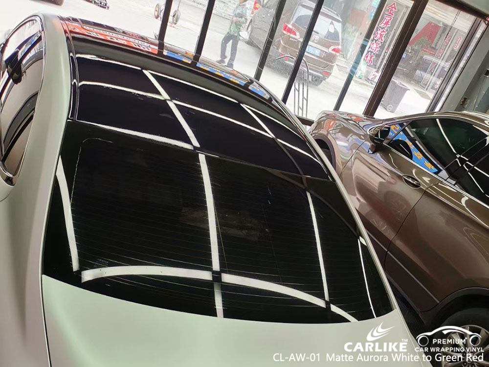 CL-AW-01 Mat Aurora Beyazdan Yeşil Kırmızıya vinil LEXUS için araç kaplama fabrikası