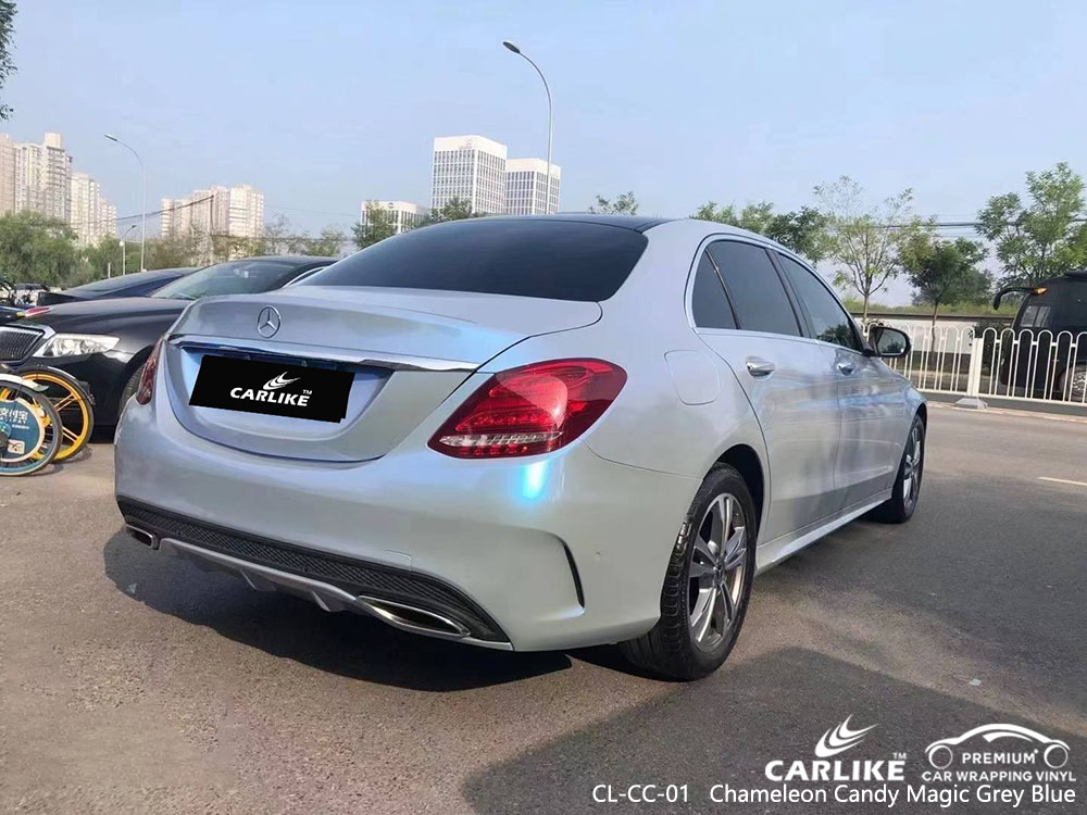 CL-CC-01 Chameleon Candy Magic Gri Mavi vinil otomatik MERCEDES-BENZ için sargı tedarikçisi
