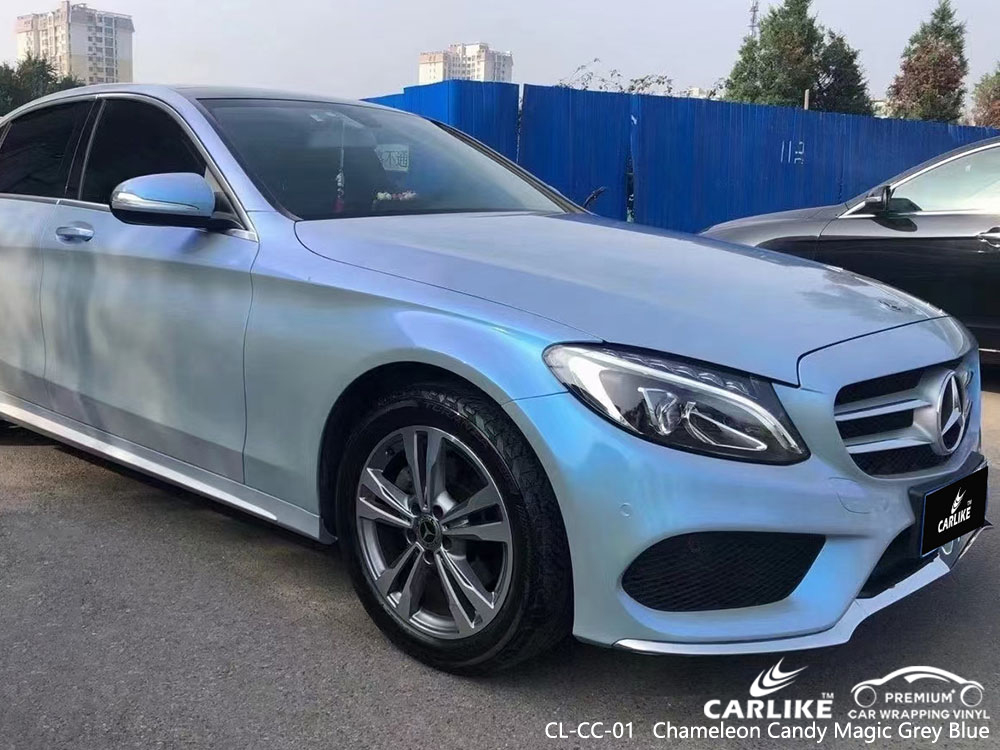 CL-CC-01 Chameleon Candy Magic Gri Mavi vinil otomatik MERCEDES-BENZ için sargı tedarikçisi