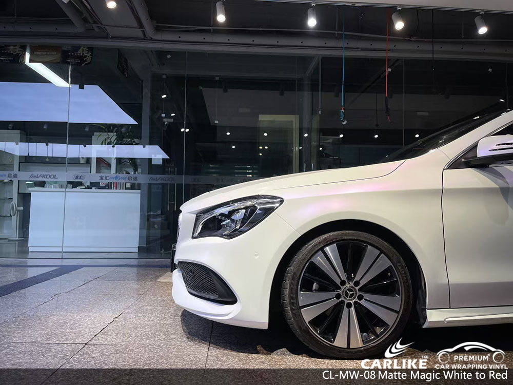 CL-MW-08 Matte Magic White to Red auto in vinile fornitore di avvolgimenti per MERCEDES-BENZ