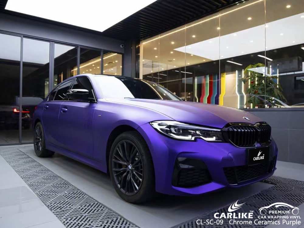 CL-SC-09 Krom Seramik Mor vinil araç kaplama fabrikası BMW için