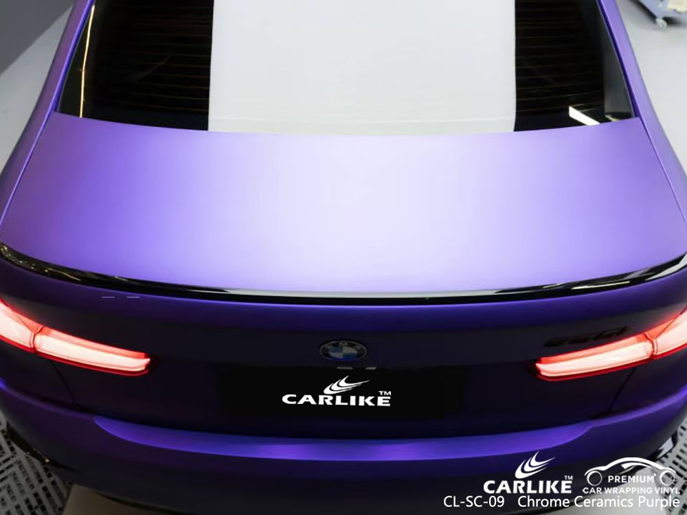 CL-SC-09 Fabbrica di pellicole per veicoli in vinile viola in ceramica cromata per BMW