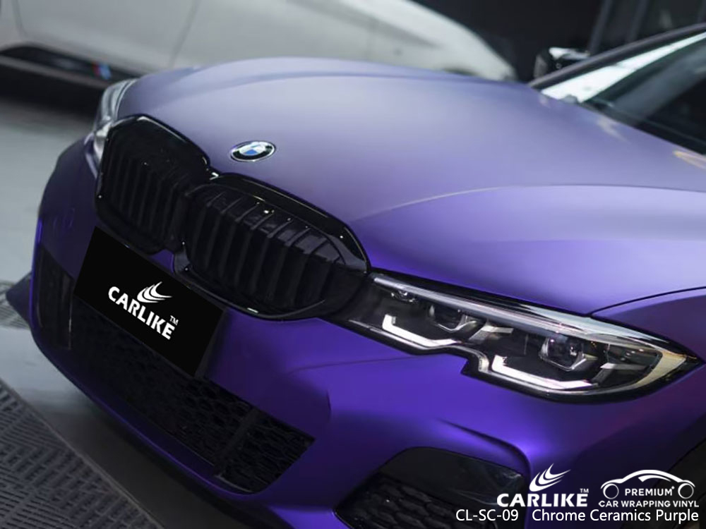 CL-SC-09 Krom Seramik Mor vinil araç kaplama fabrikası BMW için