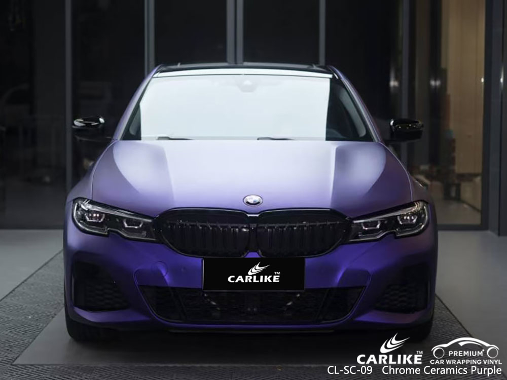 CL-SC-09 Chrome Ceramics Purple vinyl vehicle wrap factory pour BMW
