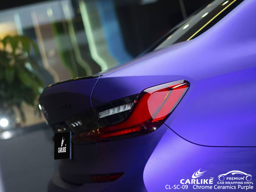 CL-SC-09 Krom Seramik Mor vinil araç kaplama fabrikası BMW için