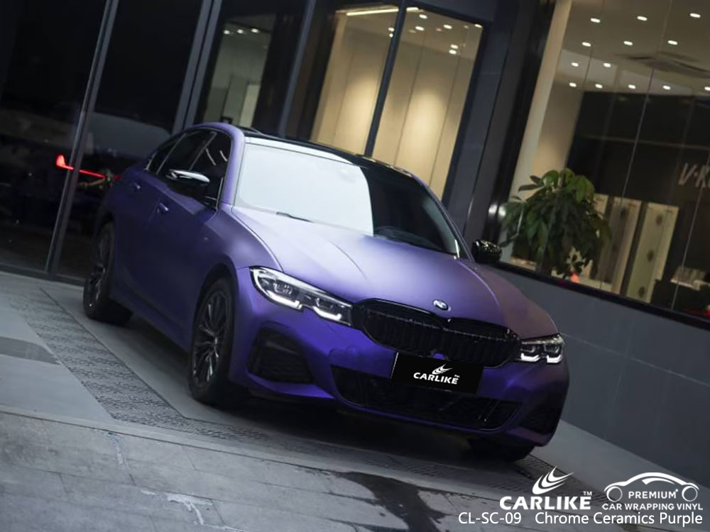 CL-SC-09 Krom Seramik Mor vinil araç kaplama fabrikası BMW için