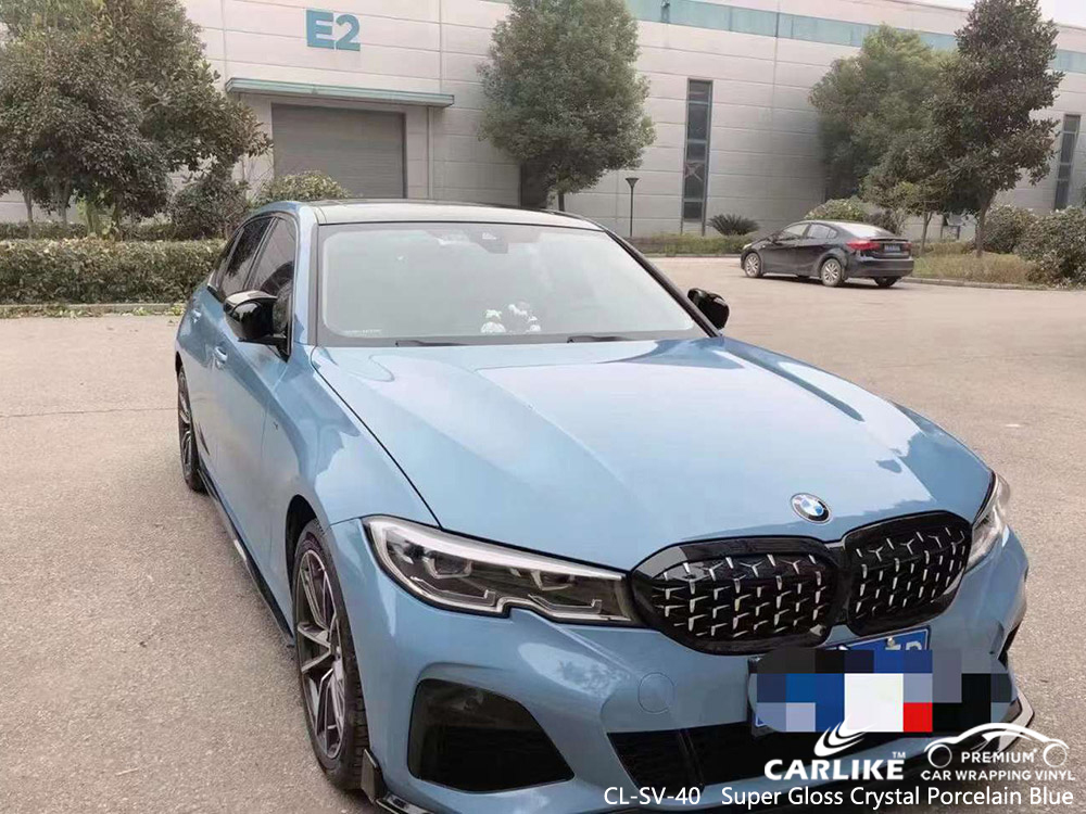 CL-SV-40 Süper Parlak Kristal Porselen Mavi vinil otomatik BMW için sarın tedarikçisi