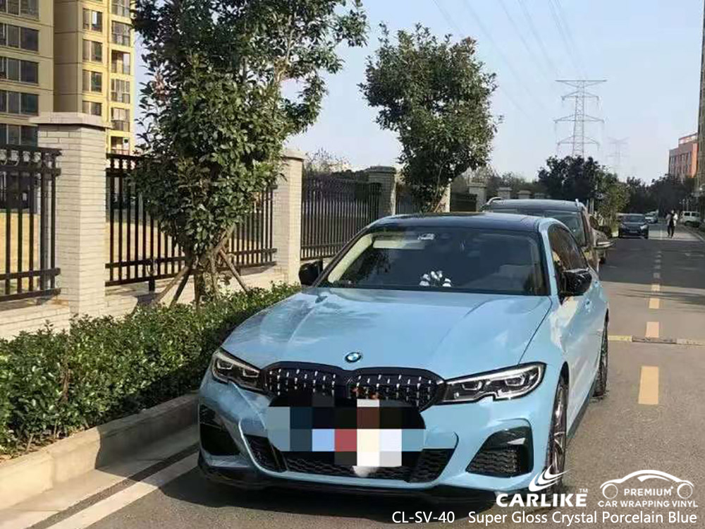 CL-SV-40 Süper Parlak Kristal Porselen Mavi vinil otomatik BMW için sarın tedarikçisi