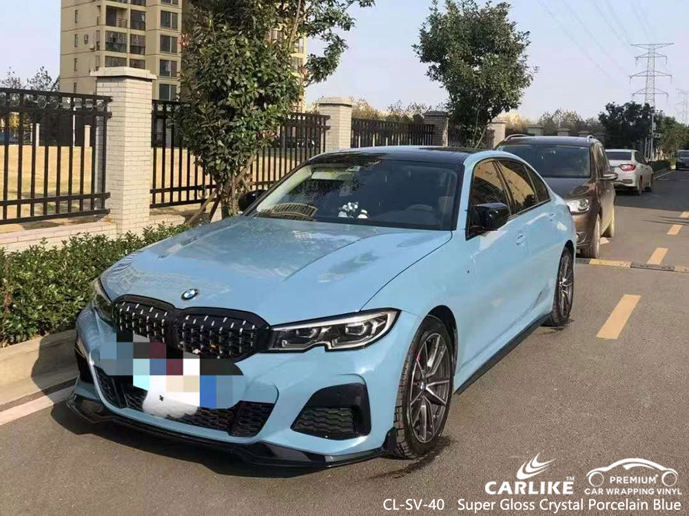 CL-SV-40 Süper Parlak Kristal Porselen Mavi vinil otomatik BMW için sarın tedarikçisi