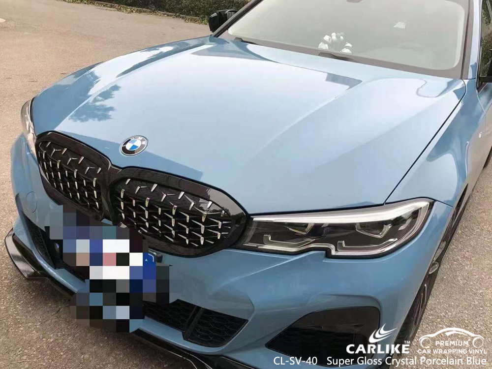 CL-SV-40 Süper Parlak Kristal Porselen Mavi vinil otomatik BMW için sarın tedarikçisi