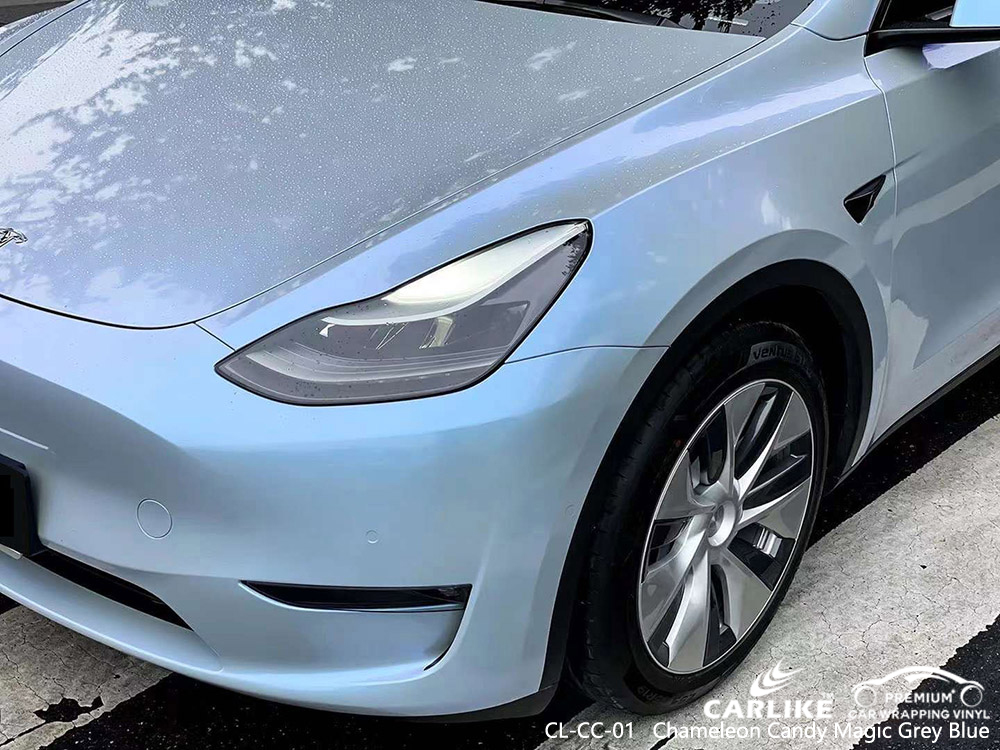 CL-CC-01 Chameleon Candy Magic Gri Mavi vinil araba TESLA için sarma üreticisi