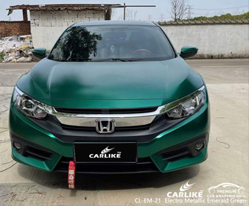 CL-EM-21 Electro Metallic Emerald Green fornecedor de envelopamento de veículo de vinil para HONDA