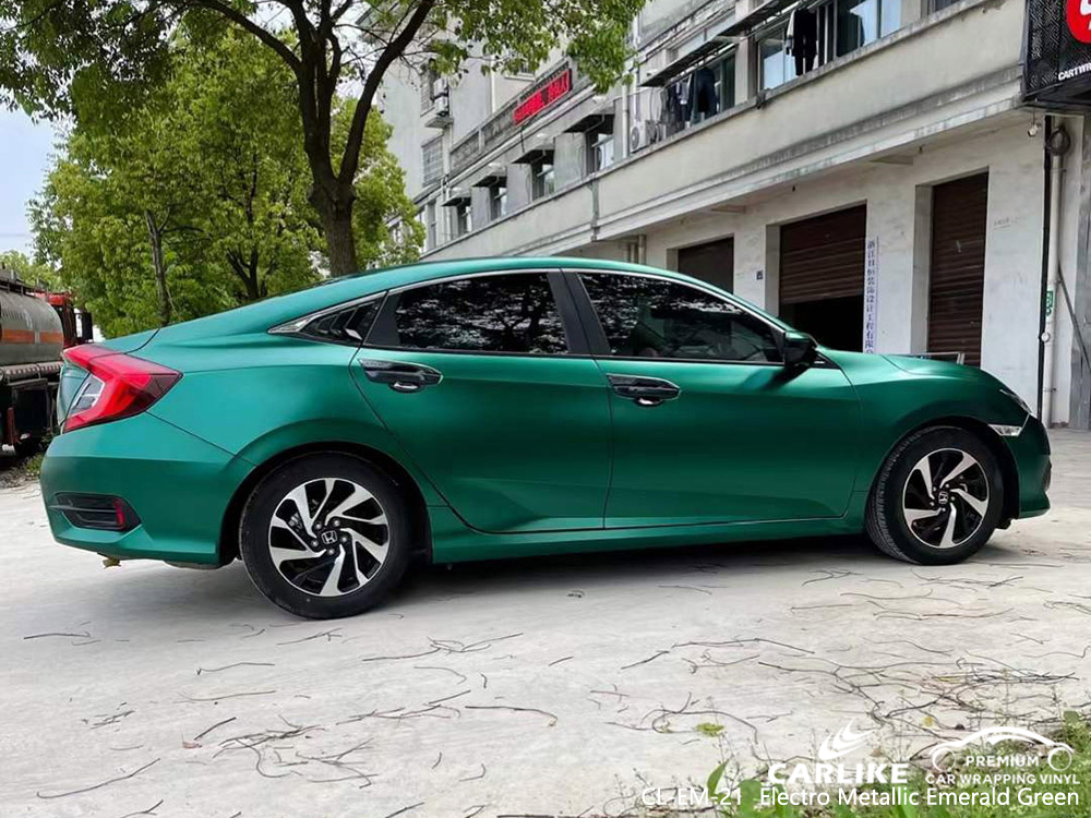 CL-EM-21 Electro Metallic Emerald Green wrap de véhicule en vinyle fournisseur pour HONDA