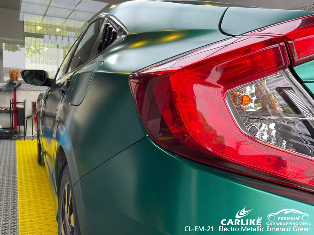 CL-EM-21 Elektro Metalik Zümrüt Yeşili vinil araç kaplaması HONDA tedarikçisi
