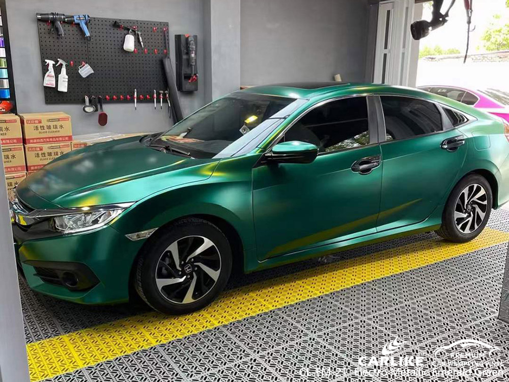 CL-EM-21 Electro Metallic Emerald Green wrap de véhicule en vinyle fournisseur pour HONDA