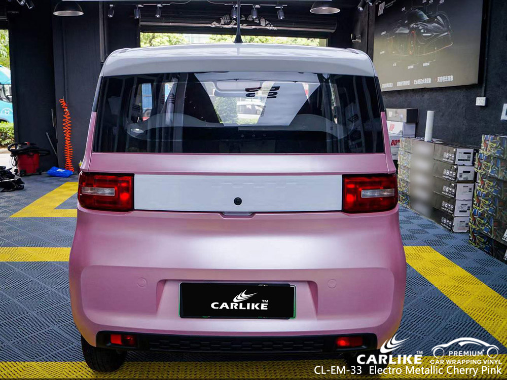 CL-EM-33 Envelopamento de carro de vinil eletro metálico cereja rosa fornecedor para WULING